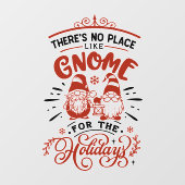 Weihnachts-Zuhause-gnome Wortart-Klammern Fensteraufkleber (Blatt)