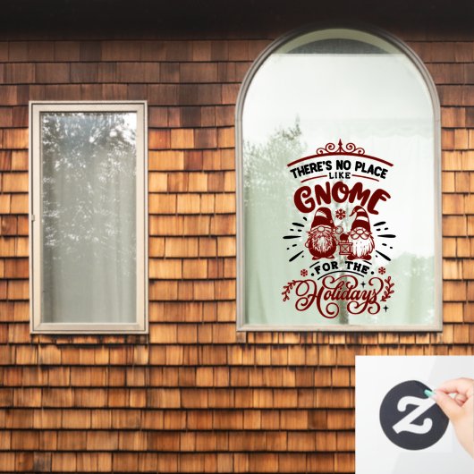 Weihnachts-Zuhause-gnome Wortart-Klammern Fensteraufkleber (Fenster Zuhause)