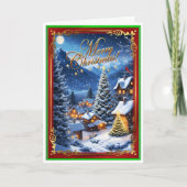 Weihnachts-Zuhause Karte (Vorderseite)