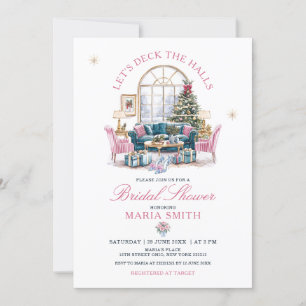 Weihnachts-Zuhause Lasse Deck the Halls-Brautparty Einladung