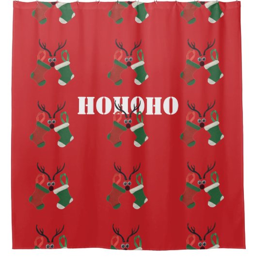 Weihnachts-Zuhause - Sondertag Duschvorhang (Vorderseite)