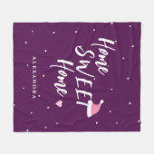 Weihnachts-Zuhause Zuhause Weihnachtsmannmütze ind Fleecedecke (Vorderseite (Horizontal))