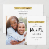 Weihnachts-Zukunft Herr und Frau Foto Save the Dat Date (Vorne/Hinten)