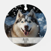 Weihnachts-Zwei-Foto-Haustier Ornament Aus Metall (Rückseite)