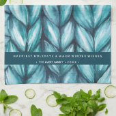 Weihnachts-Zwiebelblau Geschirrtuch (Gefaltet)