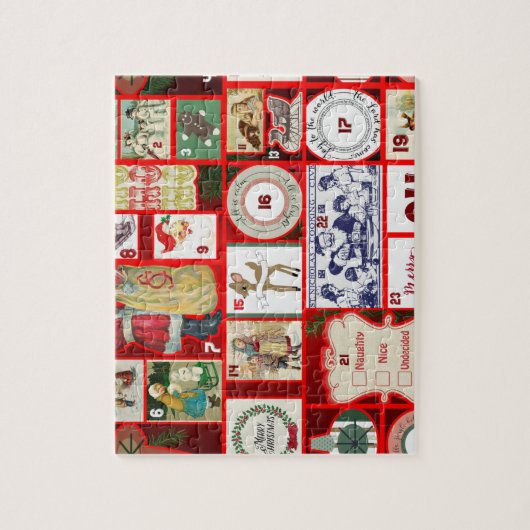 Weihnachtsabbildungen Vintag Urlaub Spaß Puzzle (Vertikal)