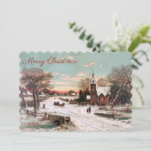 Weihnachtsabend 2-seitige Fotokarte Feiertagskarte (Stehend Vorderseite)