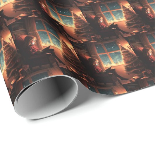 Weihnachtsabend 3 geschenkpapier (Rolleneckpunkt)