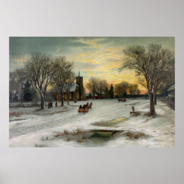 Weihnachtsabend Archivierungsqualität Poster