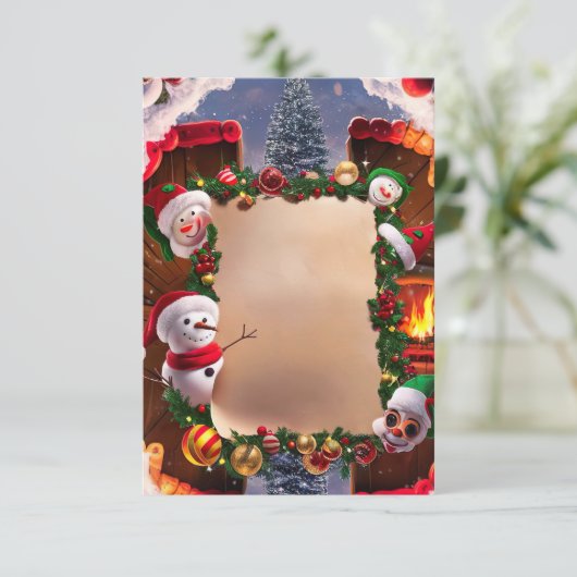 Weihnachtsabend Blank Einladungskarte Einladung (Stehend Vorderseite)