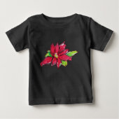 Weihnachtsabend-Blume Baby T-shirt (Vorderseite)