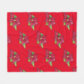 Weihnachtsabend-Blume Fleecedecke (Vorderseite (Horizontal))