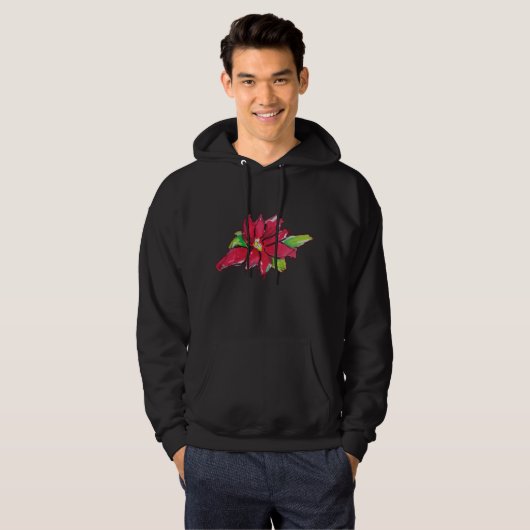 Weihnachtsabend-Blume Hoodie (Vorne ganz)
