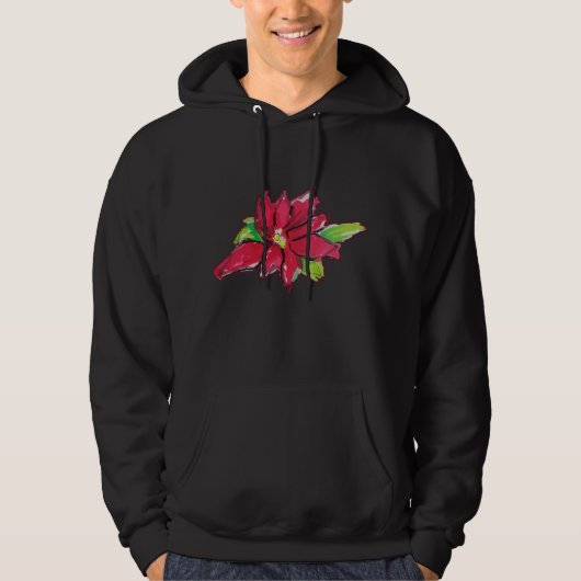 Weihnachtsabend-Blume Hoodie (Vorderseite)