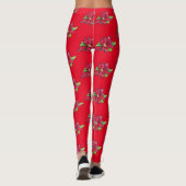 Weihnachtsabend-Blume Leggings (Rückseite)
