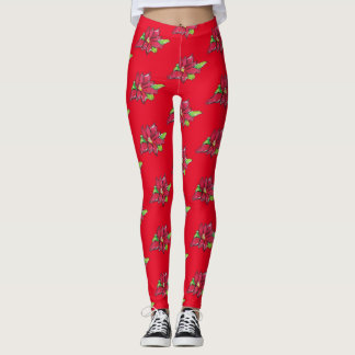 Weihnachtsabend-Blume Leggings
