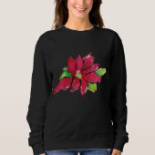 Weihnachtsabend-Blume Sweatshirt (Vorderseite)