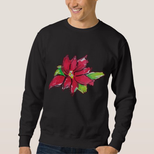 Weihnachtsabend-Blume Sweatshirt (Vorderseite)