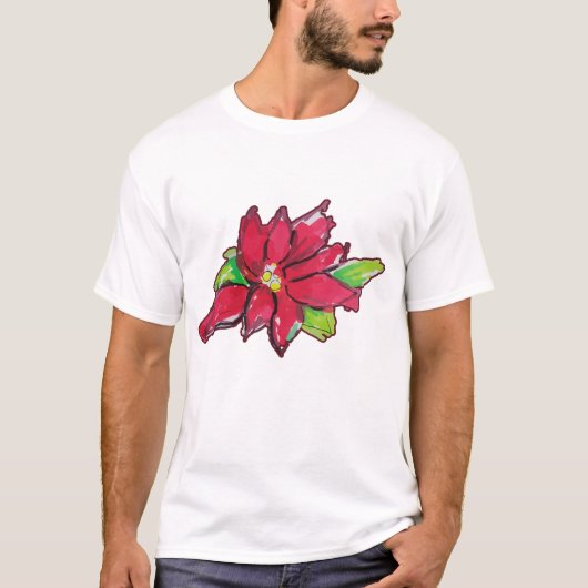 Weihnachtsabend-Blume T-Shirt (Vorderseite)