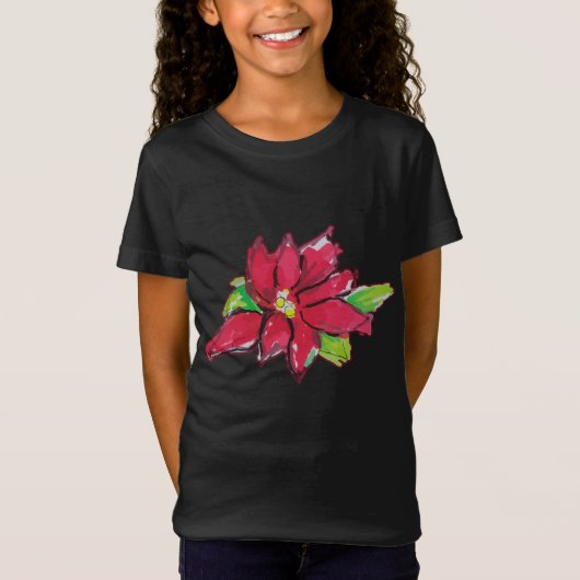 Weihnachtsabend-Blume T-Shirt (Vorderseite)