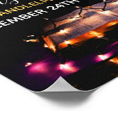 Weihnachtsabend Candlelight Church Service Poster (Ecke)