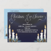 Weihnachtsabend Candlelight Service Kirche Postkarte (Vorne/Hinten)