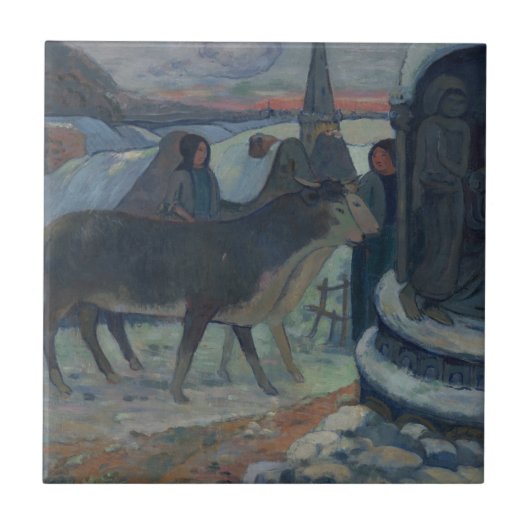 Weihnachtsabend (Der Segen des Oxen) Fliese (Vorderseite)