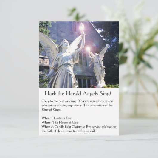 Weihnachtsabend Einladung (Stehend Vorderseite)