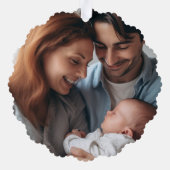 Weihnachtsabend Familienurlaub Foto Ornament Karte (Rückseite)