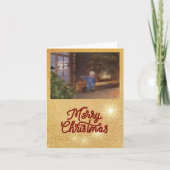 Weihnachtsabend Feiertagskarte (Vorderseite)