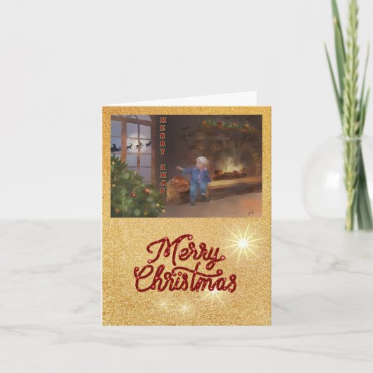 Weihnachtsabend Feiertagskarte (Vorderseite)