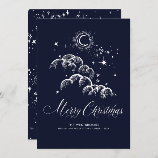 Weihnachtsabend Feiertagskarte (Vorne/Hinten)