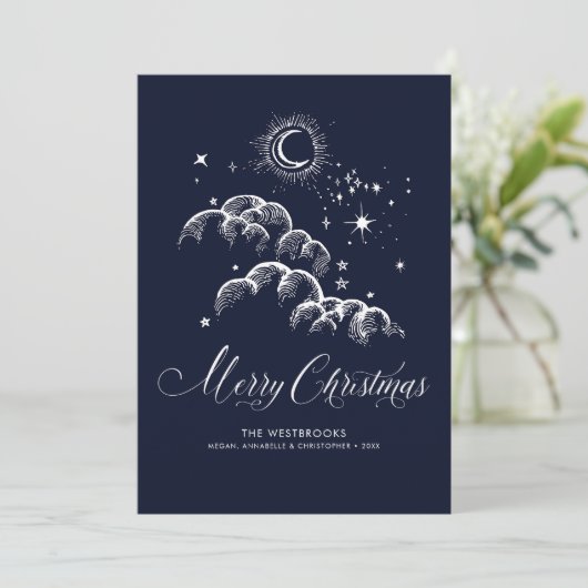 Weihnachtsabend Feiertagskarte (Stehend Vorderseite)