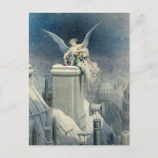 Weihnachtsabend Feiertagspostkarte (Vorderseite)