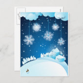 Weihnachtsabend Feiertagspostkarte (Vorne/Hinten)