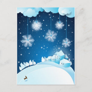 Weihnachtsabend Feiertagspostkarte