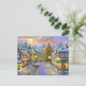 Weihnachtsabend Feiertagspostkarte (Stehend Vorderseite)