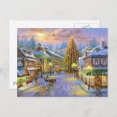 Weihnachtsabend Feiertagspostkarte (Vorne/Hinten)