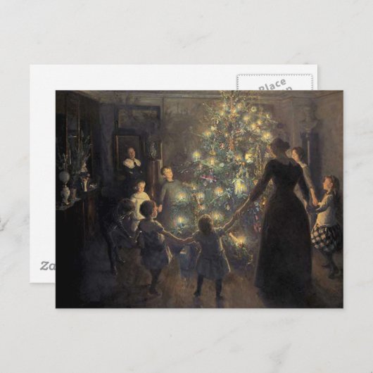 Weihnachtsabend Feiertagspostkarte (Vorne/Hinten)