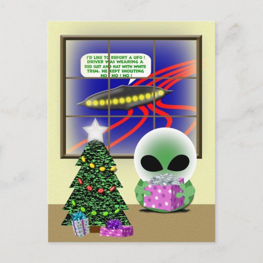 Weihnachtsabend Feiertagspostkarte (Vorderseite)