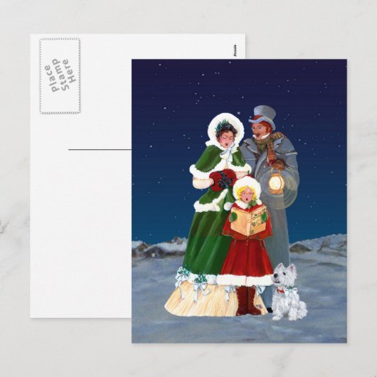 Weihnachtsabend Feiertagspostkarte (Vorne/Hinten)