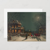 Weihnachtsabend Feiertagspostkarte (Vorne/Hinten)