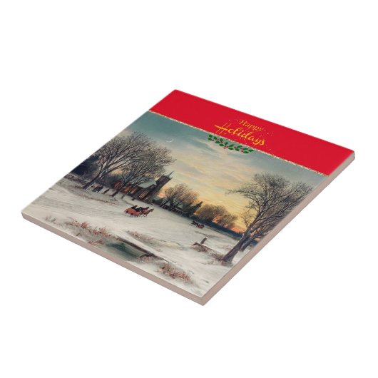 Weihnachtsabend Fliese (Seite)