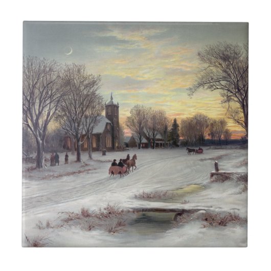 Weihnachtsabend Fliese (Vorderseite)