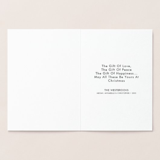 Weihnachtsabend Folienkarte (Innenseite)