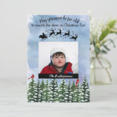 Weihnachtsabend Foto Weihnachtskarte Feiertagskarte (Stehend Vorderseite)