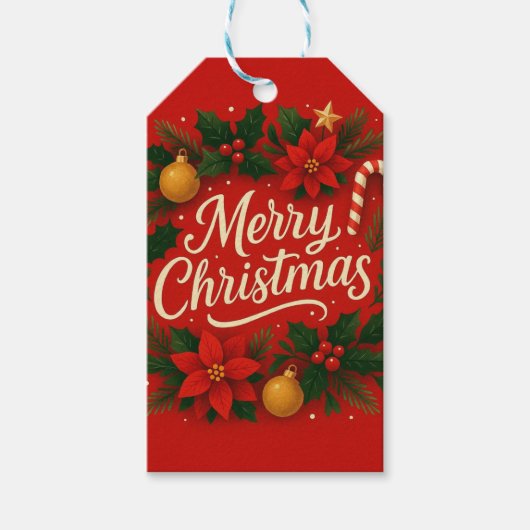 Weihnachtsabend-Geschenkkarten Geschenkanhänger (Vorderseite)