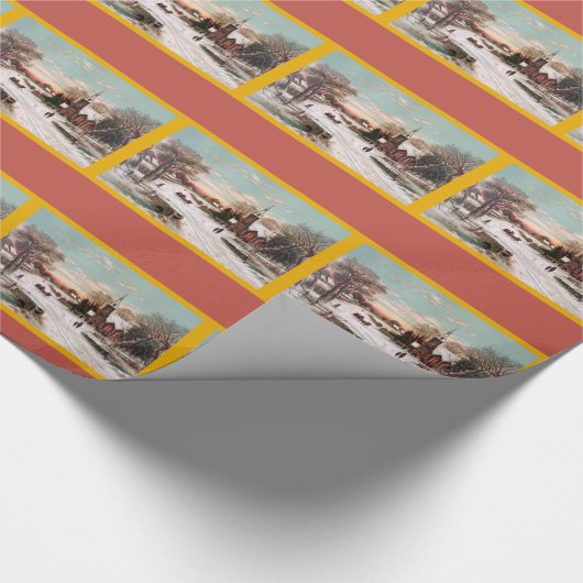 Weihnachtsabend Geschenkpapier (Ecke)