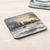 Weihnachtsabend Getränkeuntersetzer (Linke Seite)