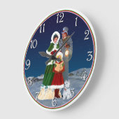 Weihnachtsabend Große Wanduhr (Winkel)